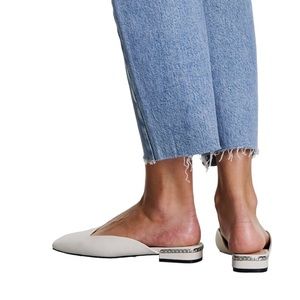 🆕 Aldo Pridaflex Flats Mules Ivory Leather